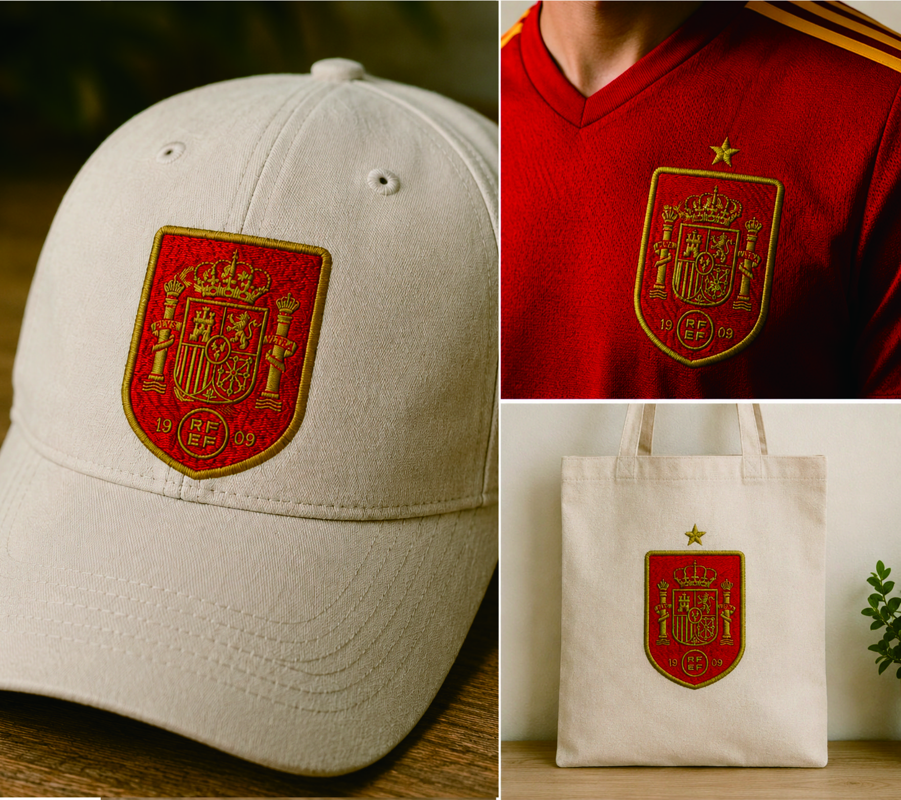 Spain National Football Team Embroidery Design — 3 Sizes - Image 2
