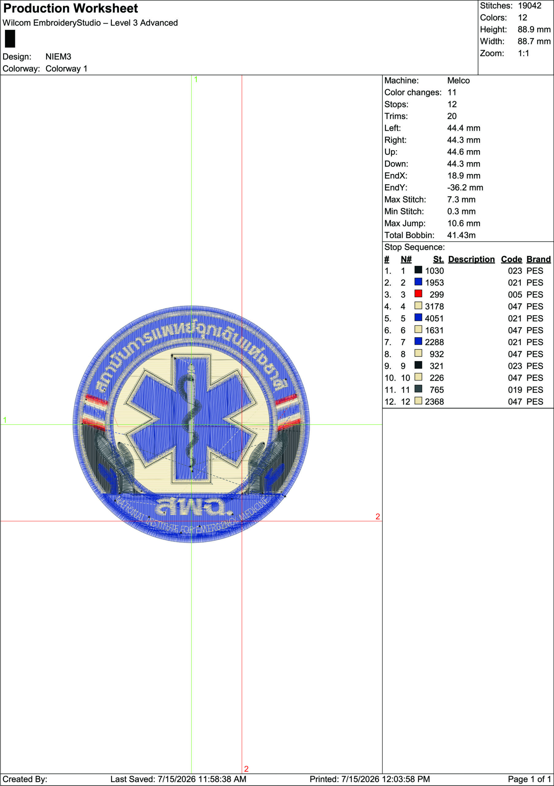 National Institute for Emergency Medicine Emblem — 3 Sizes - Image 3