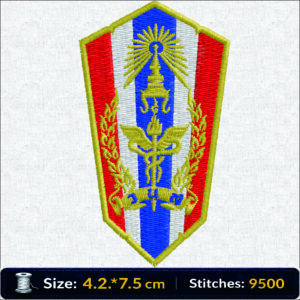 ลายปักเข็มหลักสูตรฝึกอบรมผู้บริหารสาธารณสุข Public Health Executive Training Badge Embroidery Design