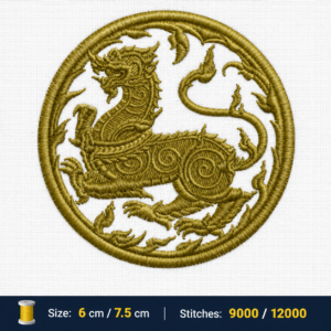 ไฟล์ลายปัก ตราสิงห์มหาดไทย (Singha Emblem)