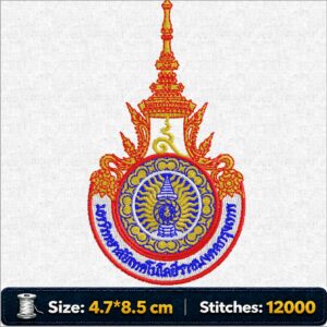 ลายปักตรามหาวิทยาลัยเทคโนโลยีราชมงคลกรุงเทพ Rajamangala University of Technology Krungthep Embroidery Design ไฟล์ลายปักคอมพิวเตอร์