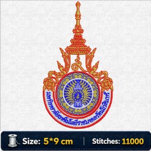 TITLE ลายปักมหาวิทยาลัยเทคโนโลยีราชมงคลรัตนโกสินทร์ Rajamangala University of Technology Rattanakosin Embroidery Design ไฟล์ลายปักคอมพิวเตอร์