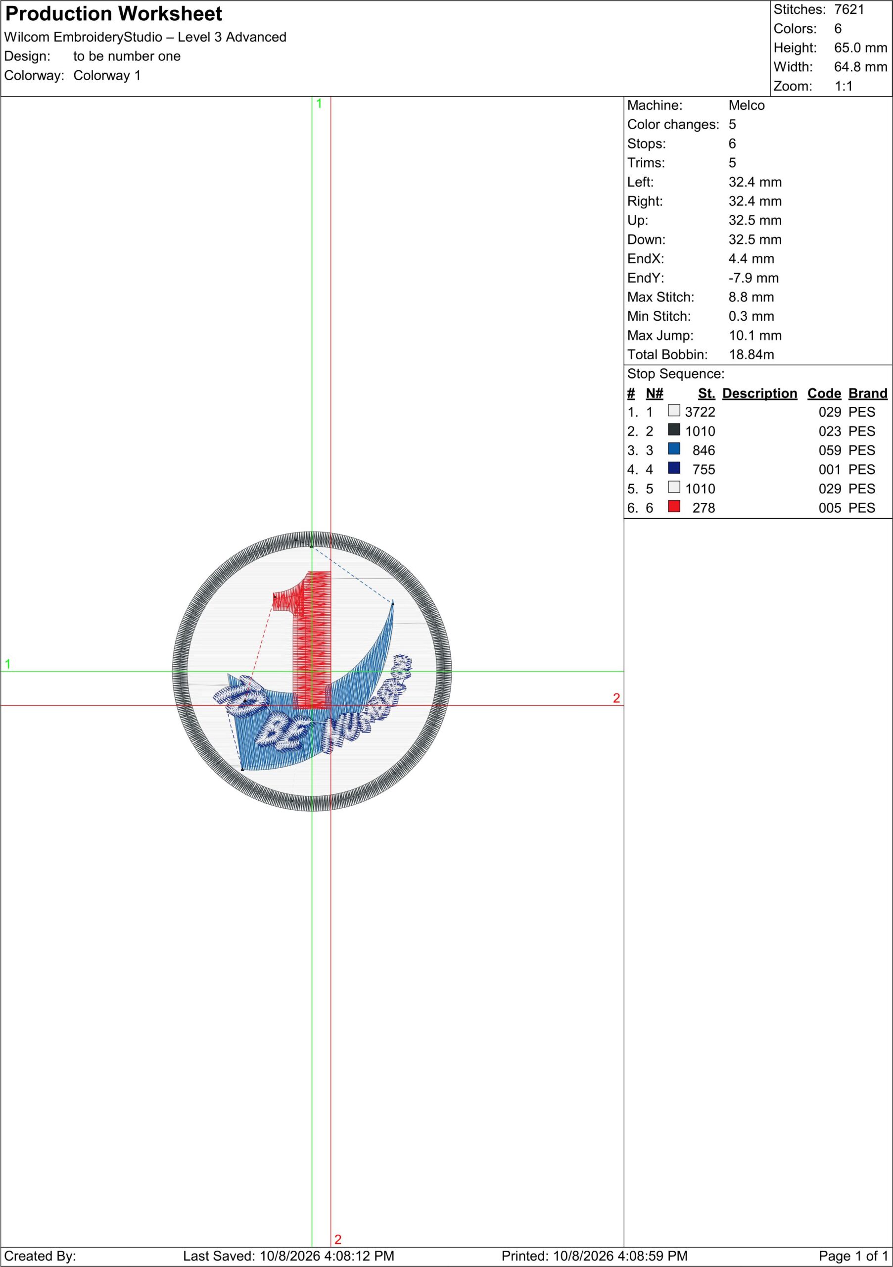 ลายปักโครงการ TO BE NUMBER ONE เป็นหนึ่งโดยไม่พึ่งยาเสพติด ไฟล์ลายปักคอมพิวเตอร์ - Image 3